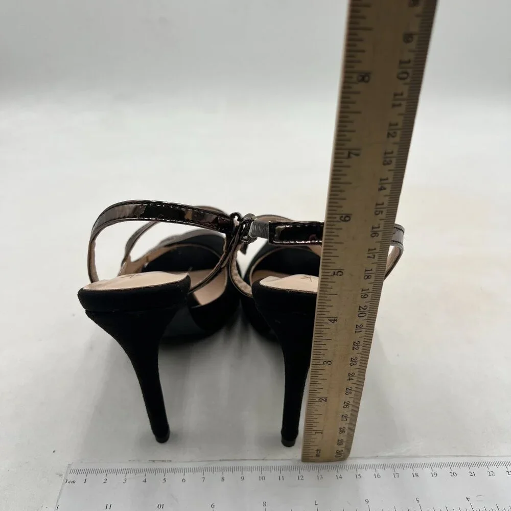 XYD Black Peep Toe Slingback Stiletto High Heel Sandals Caged Cutout Dress Shoes